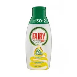 ژل ماشین ظرفشویی فیری لیمویی Fairy مدل 3X Active Powers حجم 650 میل 32 بار مصرف