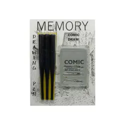 قلم خوشنویسی و انیمه مانگا فلزی مموری بسته 3 عددی