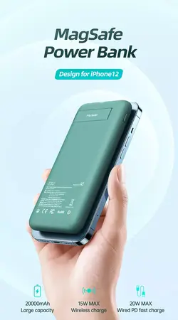 پاور بانک مگ سیف 20000 میلی آمپر وایرلس مک دودو مدل MC-8641