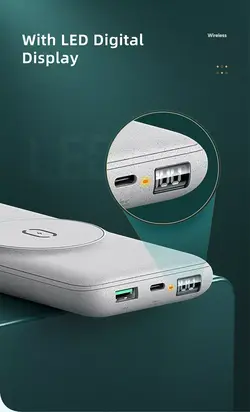 پاور بانک مگ سیف 20000 میلی آمپر وایرلس مک دودو مدل MC-8641