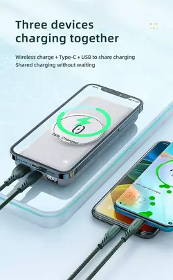 پاور بانک مگ سیف 20000 میلی آمپر وایرلس مک دودو مدل MC-8641