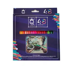 مداد رنگی 48 رنگ جعبه مقوايی ام کيو