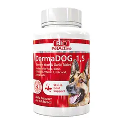 قرص مخمر مکمل سگ بایو پت اکتیو مدل Derma DOG 1.5 وزن 75 گرم - پرشین پت شاپ