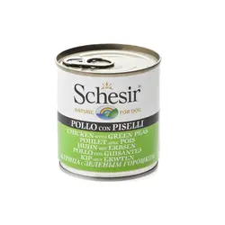 کنسرو سگ بالغ با طعم مرغ و نخود فرنگی برند شسیر - پرشین پت شاپ