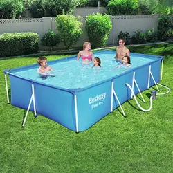 استخر پیش ساخته فریمی 211*400 بست وی با پمپ تصفیه