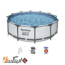 استخر پیش ساخته فریمی 100*366 بست وی دارای پمپ تصفیه