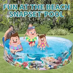 استخر طلقی سایز بزرگ اینتکس طرح دریا