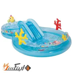 استخر بادی سرسره دار کودک طرح دریا