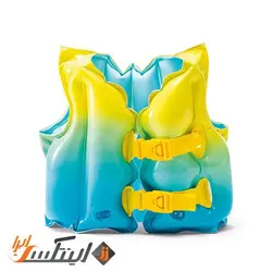 جلیقه شنا بادی 3 تا 5 سال زرد آبی اینتکس