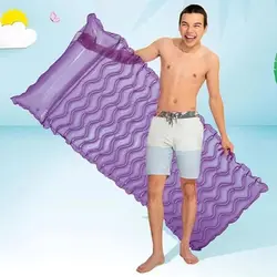 تشک بادی روی آب شفاف بالش دار بنفش