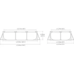 استخر برزنتی پیش ساخته صورتی 150*220 اینتکس