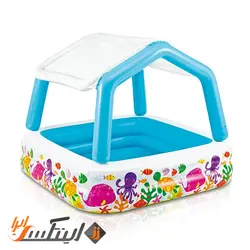 استخر بادی کودک سایبان دار آبی intex 57470np