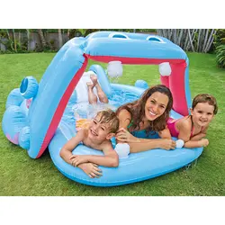 استخر بادی سرسره دار اسب آبی intex 57150