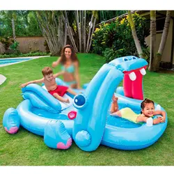 استخر بادی سرسره دار اسب آبی intex 57150