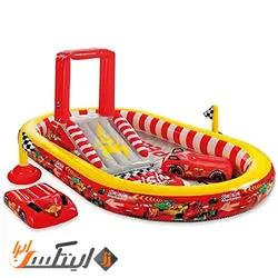 استخر بادی سرسره دار طرح ماشین ها intex 57134