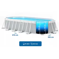استخر پیش ساخته بیضی 305*610 اینتکس intex 26798