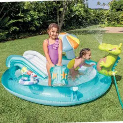 استخر بادی سرسره دار کودک طرح دایناسور intex 57129