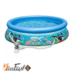 استخر ایزی ست اینتکس 76*305 آکواریومی با پمپ تصفیه