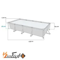 استخر پیش ساخته اینتکس 2.2*4.5 با پمپ تصفیه