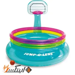 تشک جامپینگ بادی کودک با سبد بسکتبال Intex 48265