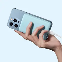 پاوربانک 20 وات مگسیف دار 10000mAh بیسوس Baseus Magnetic Mini Powerbank PPCX070002 with MagSafe 20W 10000mAh