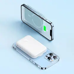 پاوربانک 20 وات مگسیف دار 10000mAh بیسوس Baseus Magnetic Mini Powerbank PPCX070002 with MagSafe 20W 10000mAh