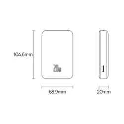 پاوربانک 20 وات مگسیف دار 10000mAh بیسوس Baseus Magnetic Mini Powerbank PPCX070002 with MagSafe 20W 10000mAh