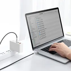 کابل فست شارژ و دیتا تایپ سی به تایپ سی بیسوس 1 متر Baseus Cafule Metal Data cable Type C to Type C 100W 5A Power Delivery CATJK-C01