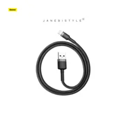 کابل شارژ و دیتا لایتنینگ 1 متر بیسوس Baseus Cafule USB to Lightning 2.4A 1M CALKLF-BG1