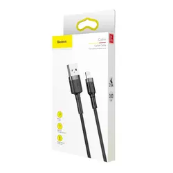 کابل شارژ و دیتا لایتنینگ 1 متر بیسوس Baseus Cafule USB to Lightning 2.4A 1M CALKLF-BG1