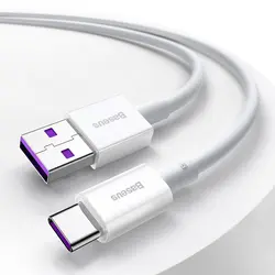 کابل شارژ سریع و دیتا usb به تایپ سی 66 وات بیسوس Baseus Superior USB to Type C 66 W Super Charge 1 m CATYS-01