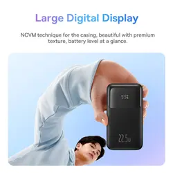 پاوربانک 10000mAh فست شارژ 22.5 وات بیسوس Baseus Comet Dual Cable Digital Display Fast Charge Power Bank 10000mAh 22.5W