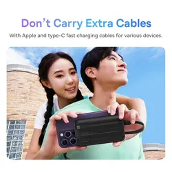 پاوربانک 10000mAh فست شارژ 22.5 وات بیسوس Baseus Comet Dual Cable Digital Display Fast Charge Power Bank 10000mAh 22.5W