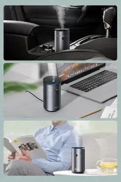 دستگاه بخور سرد و مرطوب کننده هوا ماشین بیسوس Baseus electric air humidifier for home office car gray DHSG-0G