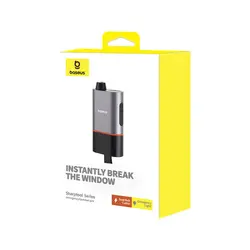 چکش و چراغ قوه و تیغه ایمنی بیسوس Baseus SharpTool safety hammer C10934401111-00