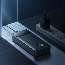 پاوربانک 25 وات 20000mAh بیسوس همراه با کابل تایپ سی به تایپ سی Baseus Bipow powerbank 20000mAh 25W PPBD020301