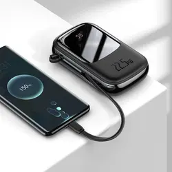 پاوربانک 20000mAh فست شارژ 22.5 وات بیسوس Baseus Qpow powerbank 20000mAh with Type C cable 22.5W