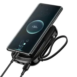 پاوربانک 20000mAh فست شارژ 22.5 وات بیسوس Baseus Qpow powerbank 20000mAh with Type C cable 22.5W