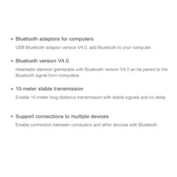دانگل بلوتوث USB ورژن 4.0 بیسوس Baseus Wireless Adaptors For Computers CCALL-BT01