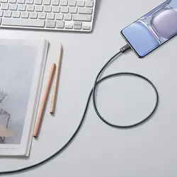 کابل تایپ‌سی به تایپ‌سی 100 وات 2 متر بیسوس Baseus CALD000316 Dynamic Series Type-C to Type-C 100W Fast Charging Data Cable 2M