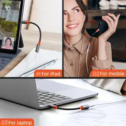 کابل تبدیل تایپ سی به جک 3.5 میلیمتری Aux مک دودو CA-7561 Lite McDoDo Audio Cable Type-C To DC 3.5