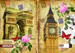 دفتر 50 برگ خط دار جلد طلقی کلاسیک