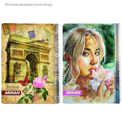 دفتر 50 برگ خط دار جلد طلقی کلاسیک