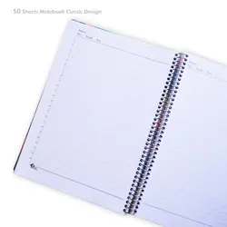 دفتر 50 برگ خط دار جلد طلقی کلاسیک