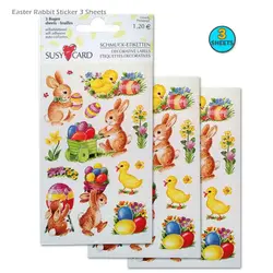 برچسب 3 برگی آلمانی طرح خرگوش عید پاک