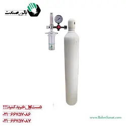 کپسول اکسیژن 40 لیتری سفید به همراه مانومتر نجات