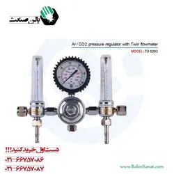مانومتر آرگون و co2 دوفلومتر توان جم