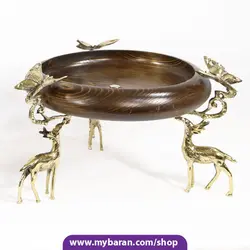 سرویس پذیرایی شب یلدایی ، استند چوب و پایه گوزن برنجی