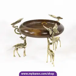 سرویس پذیرایی شب یلدایی ، استند چوب و پایه گوزن برنجی