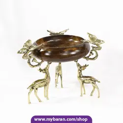 سرویس پذیرایی شب یلدایی ، استند چوب و پایه گوزن برنجی
